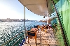 Outside lounge on river cruise ship