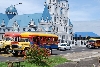 The colourful buses in Apia