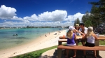 Enjoy a fish and chips dinner at Bulcock Beach