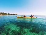 Kayak through the crystal clear waters